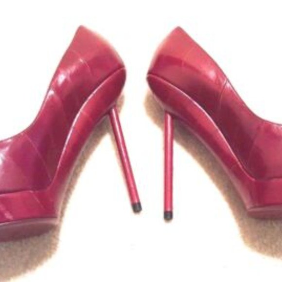 NEW 100% AUTHENTIC YVES SAINT LAURENT "DIVINE" Eel Skin Pump 8.5 - Picture 6 of 7